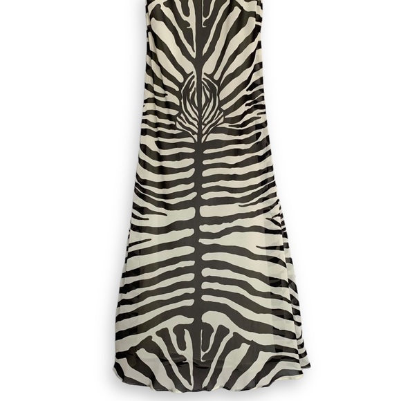 Ronny Kobo Scarlett Silk Slip Maxi Dress Zebra Print SOLD - Picture 6 of 13
